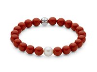 Bracciale Miluna Terra E Mare in Argento Pasta di corallo PBR3660
